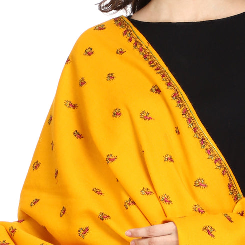 Women's Hand Embroidered Wool Shawl